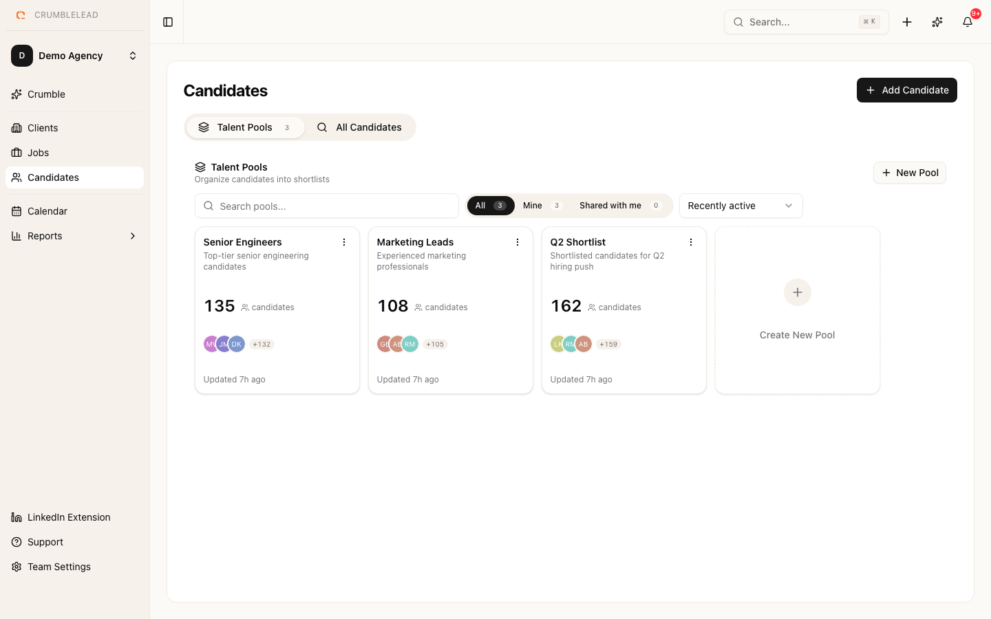 Searching and Filtering Candidates