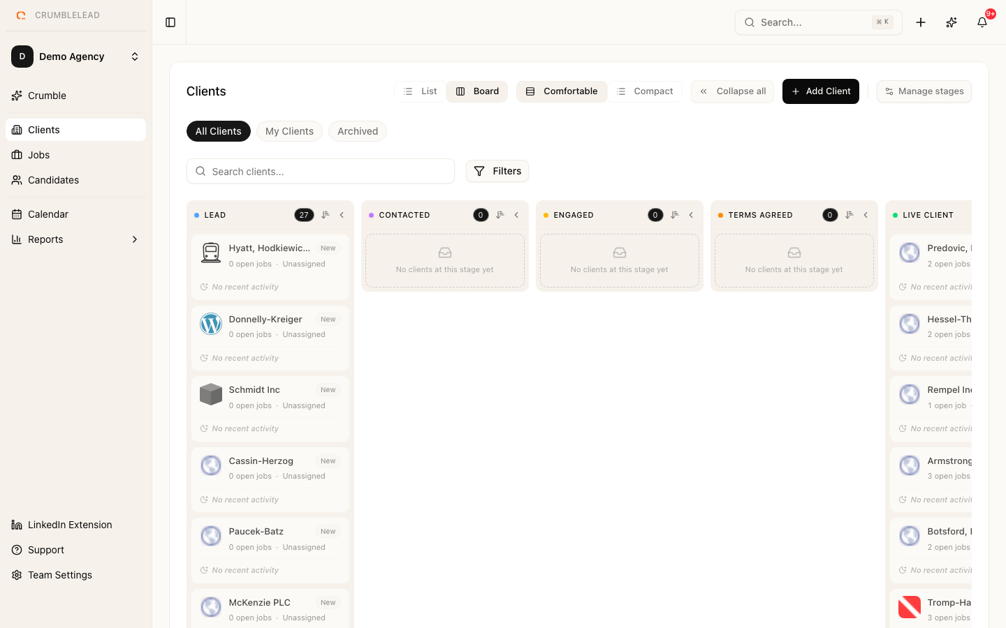 Managing Clients and Contacts