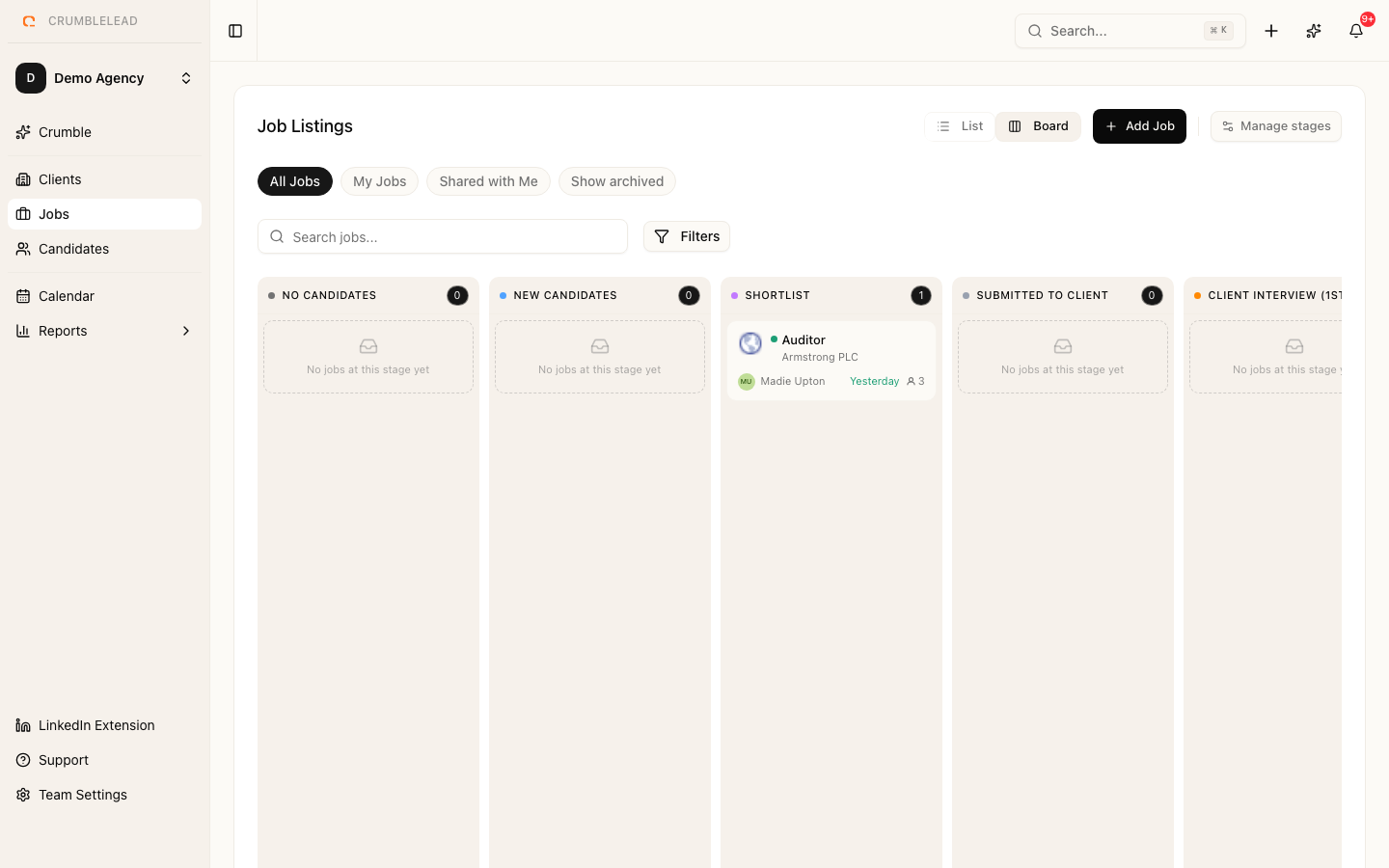 Creating and Managing Job Listings