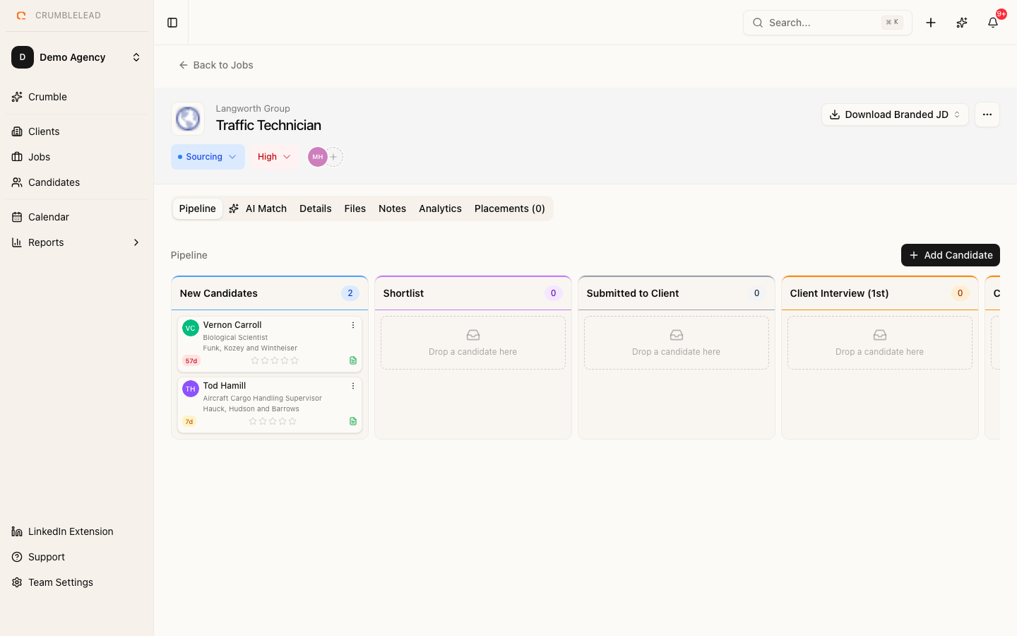 Moving Candidates Through the Pipeline